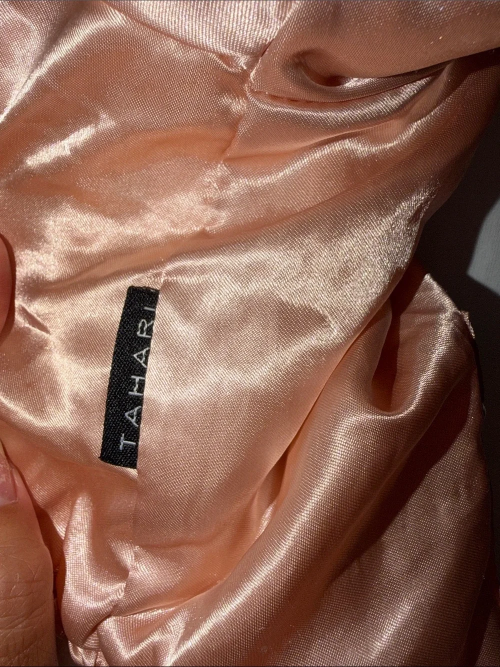 Tahari Satin Dog Jumpsuit in Rose Gold